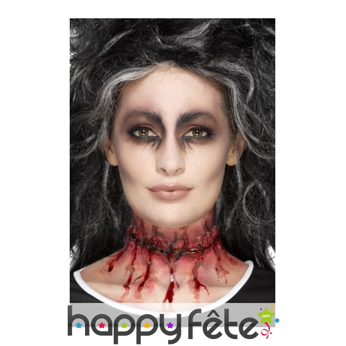 Postiche de cou recousu en latex