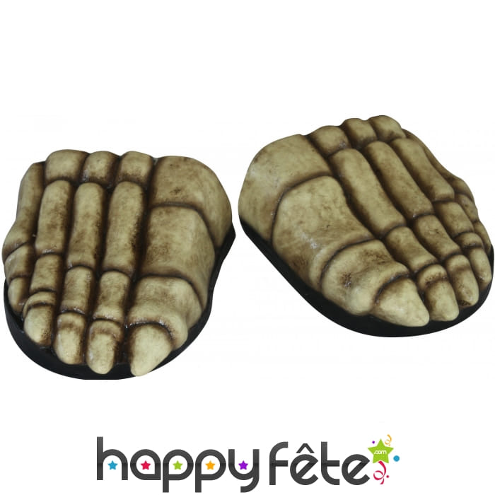 Paire de demi Sur-chaussures squelette pour adulte