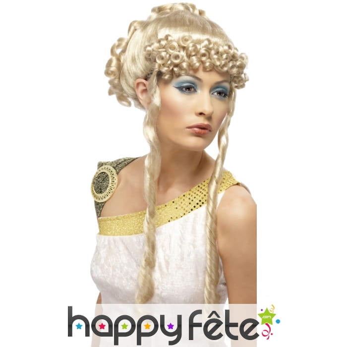 Perruque de déesse romaine blonde