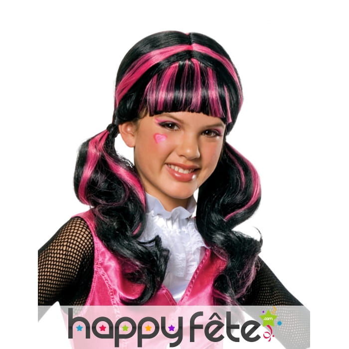 Perruque de Draculaura pour enfant, Monster High