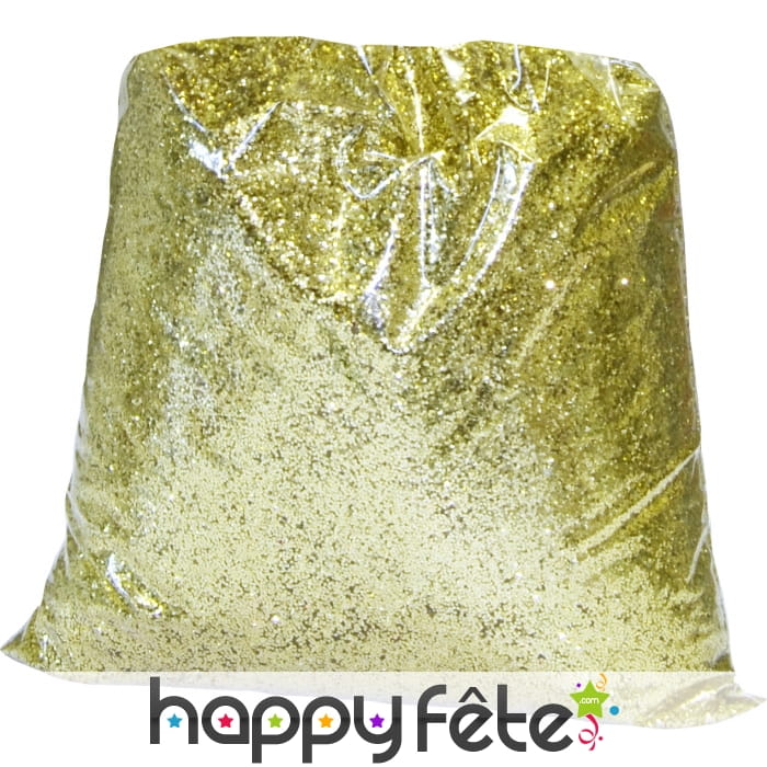 Paillettes dorées en sachet