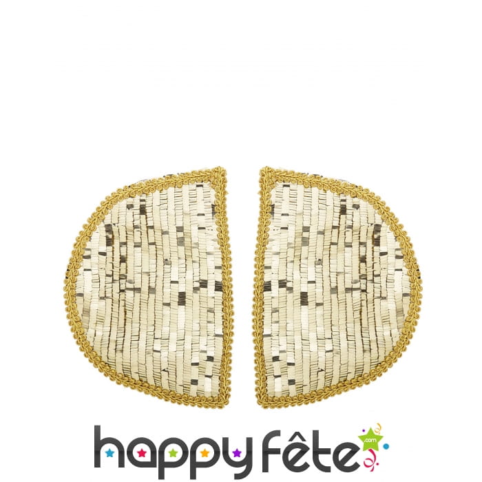 Paire d'épaulettes au contour doré