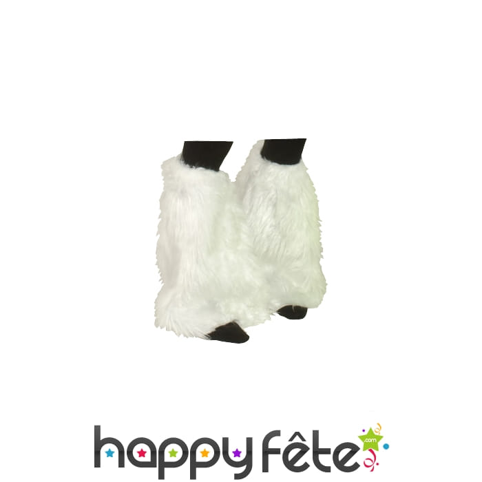 Pattes d'éléphant en fourrure blanche