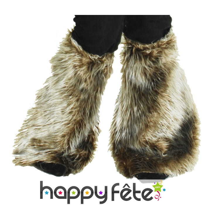 Pattes d'éléphant en fourrure marron brun
