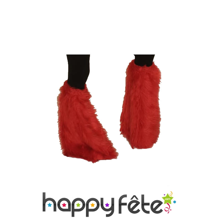 Pattes d'éléphant en fourrure rouges