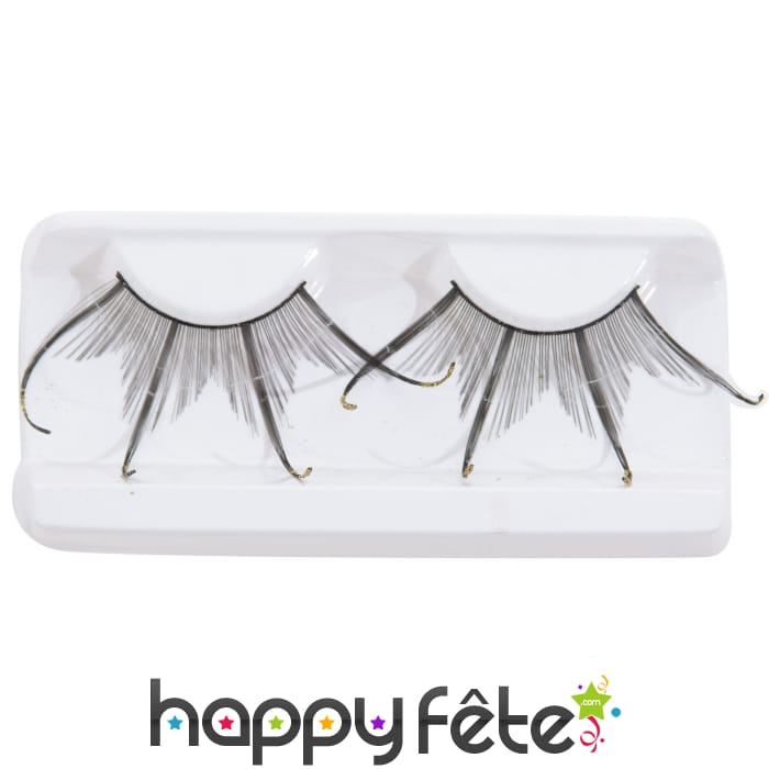 Paire de faux cils décorés de strass