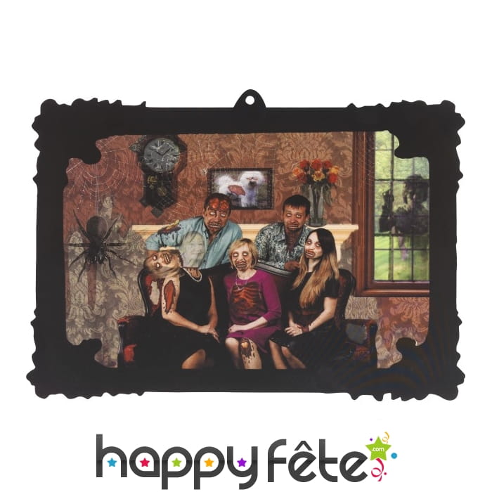 Portrait de famille zombie lenticulaire 3D