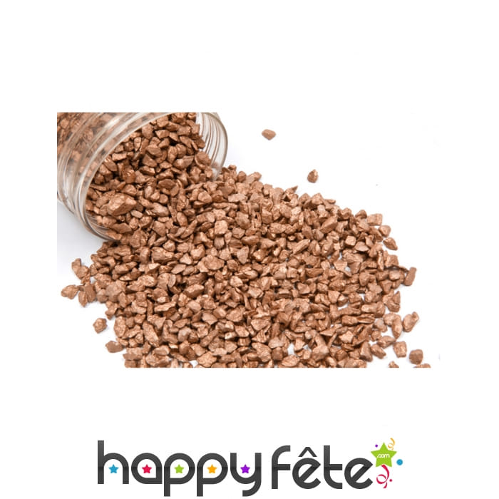 Pot de gravillon roses dorés décoratifs, 400 gr