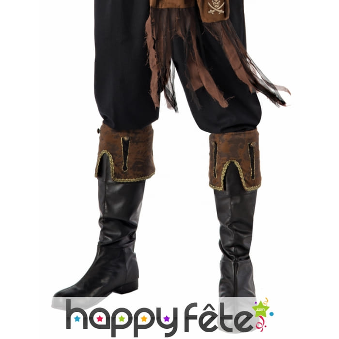 Paire de hauts de bottes marron de pirate