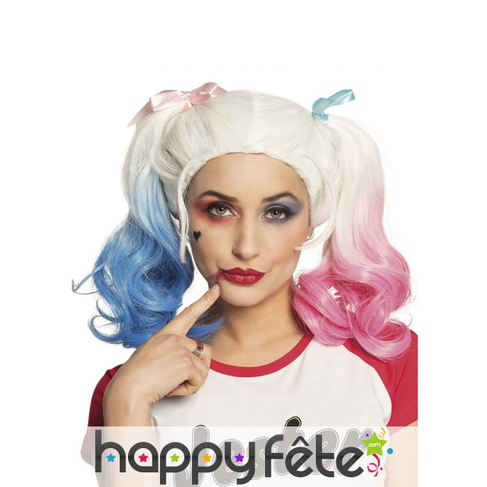 Perruque de Harley Quinn pour femme