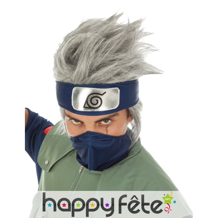 Perruque de Kakashi Hatake pour homme, Naruto