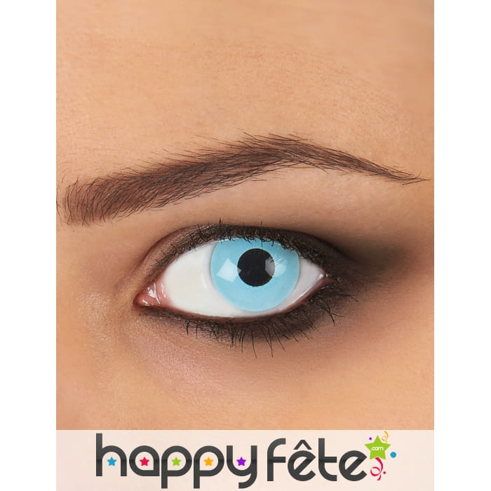 Paire de lentilles bleu glacé