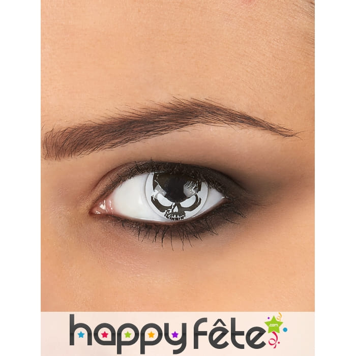Paire de lentilles tête de mort