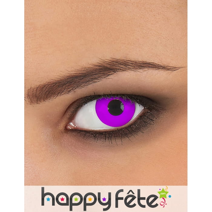 Paire de lentilles violettes unies