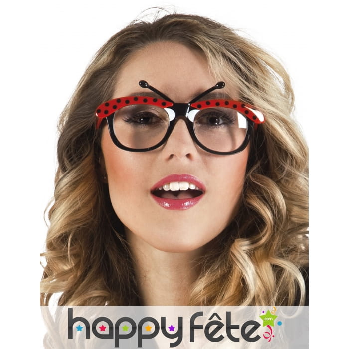 Paire de lunettes coccinelle