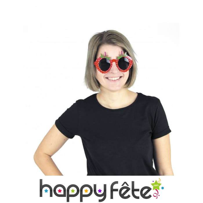 Paire de lunettes en forme de fraise pour adulte