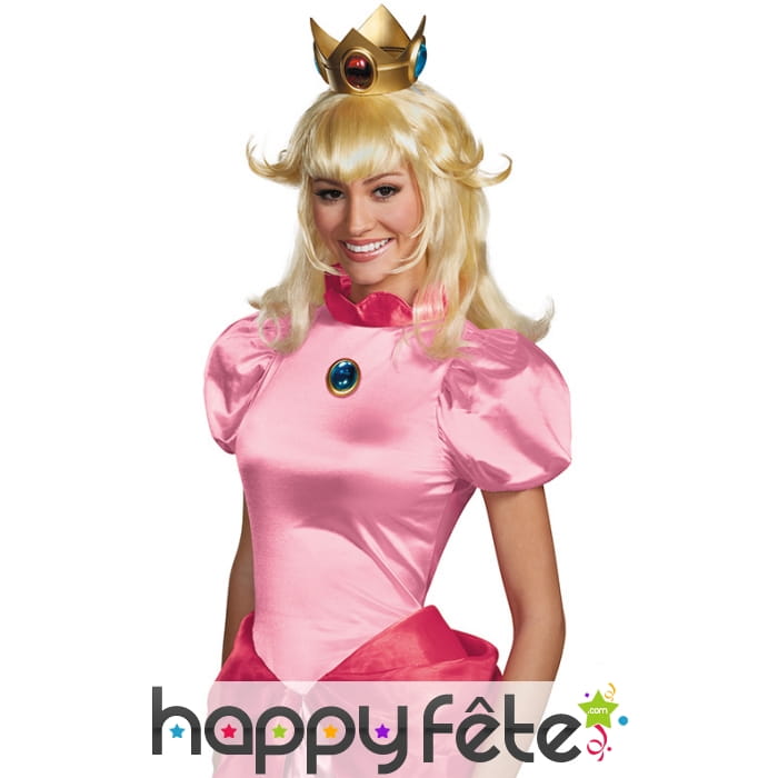 Perruque de la Princesse Peach pour femme