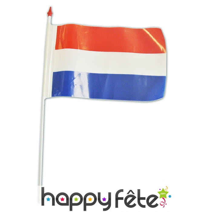 Mini Drapeau Bleu Foncé - Taille 20x30 Cm, Hampe Plastique - Pour Décoration événements