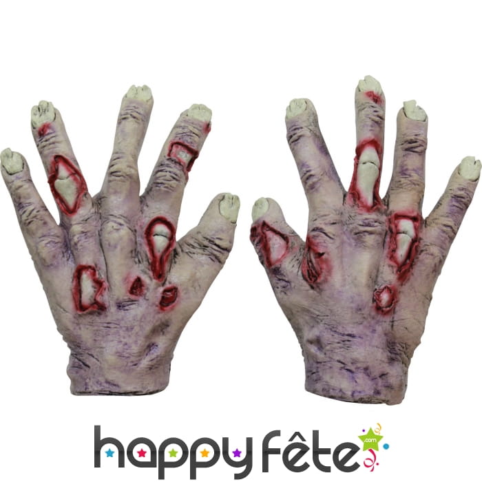 Paire de mains de zombie en latex