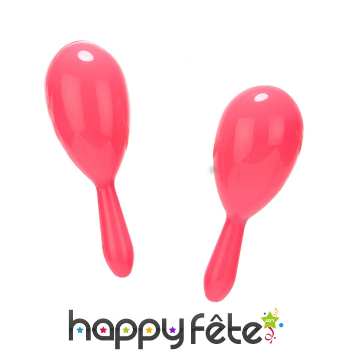 Paire de maracas roses