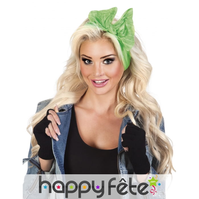 Paire de mitaines noires courtes