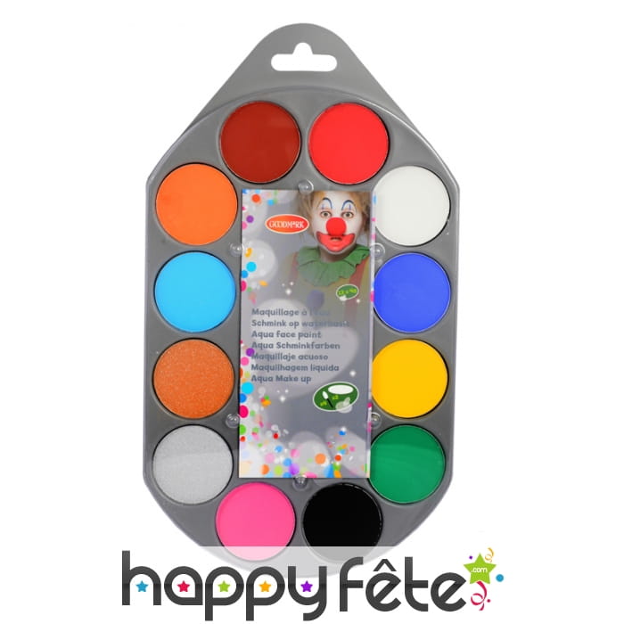 Palette de maquillage 12 couleurs, Aquacolor