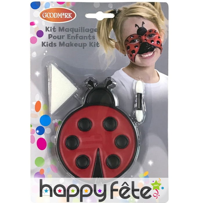 Palette de maquillage coccinelle avec pinceau