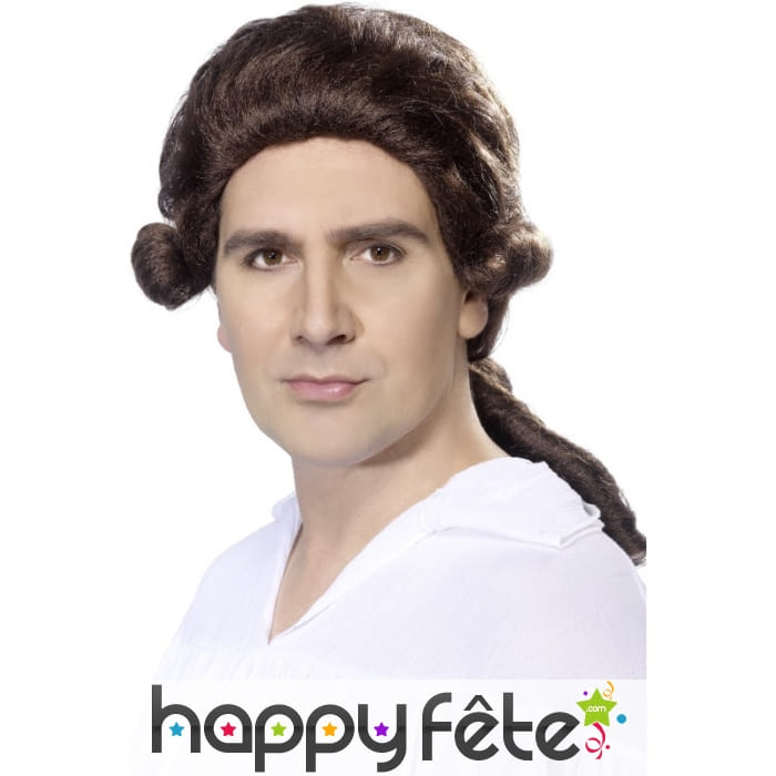 Perruque de marquis brune