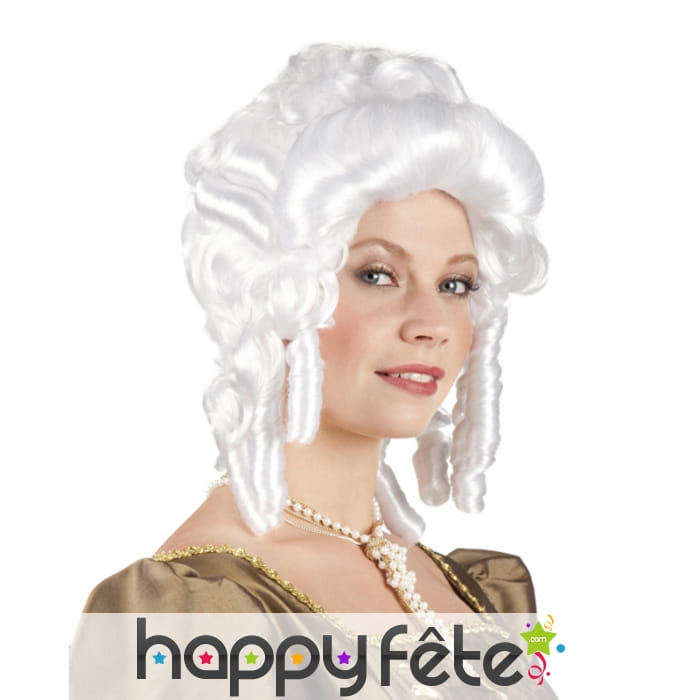 Perruque de marquise blanche