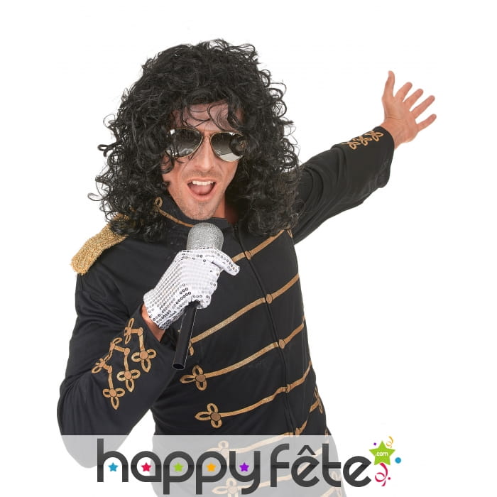 Perruque de Michael Jackson bouclée