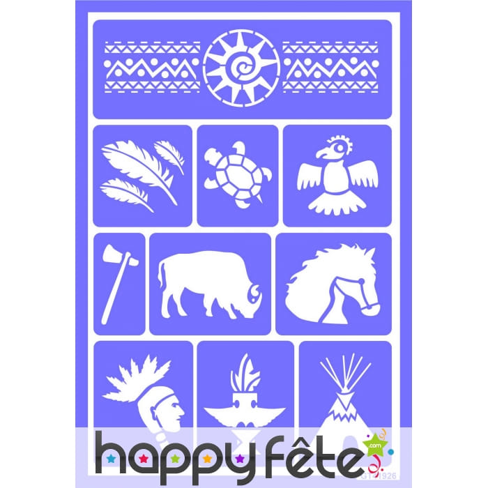 Pochoir de maquillage Indien