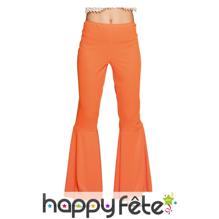 Pantalon disco orange pour femme adulte