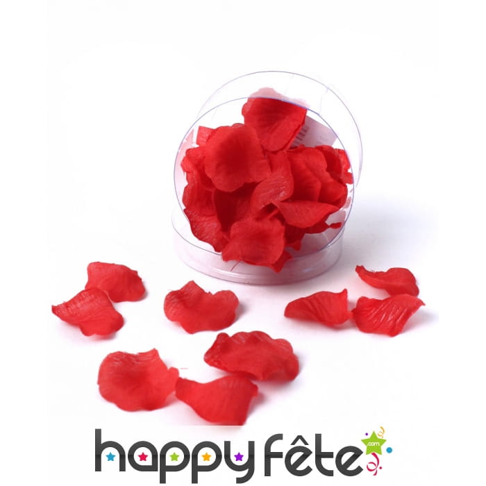 Pétales de rose rouge en tissu