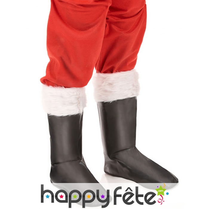Paire de Sur-bottes de Père Noël en simili cuir