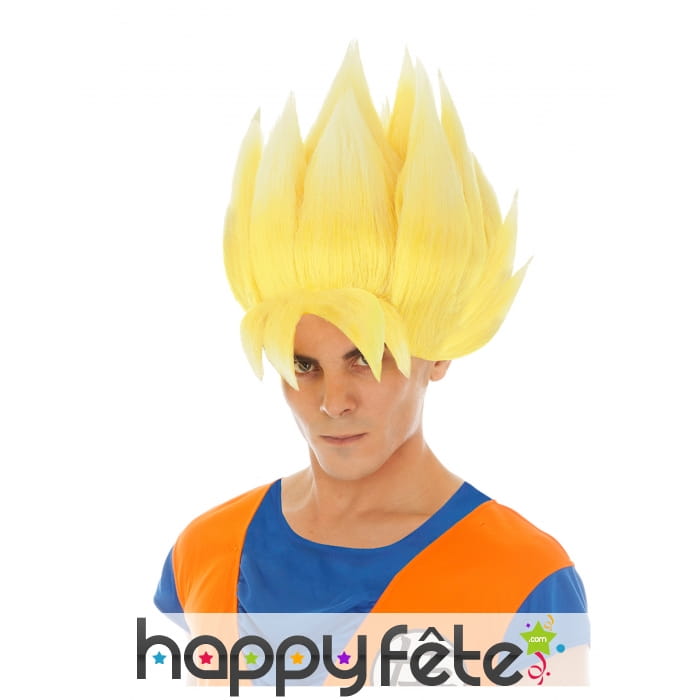 Perruque de Son Goku Super Saiyan pour homme