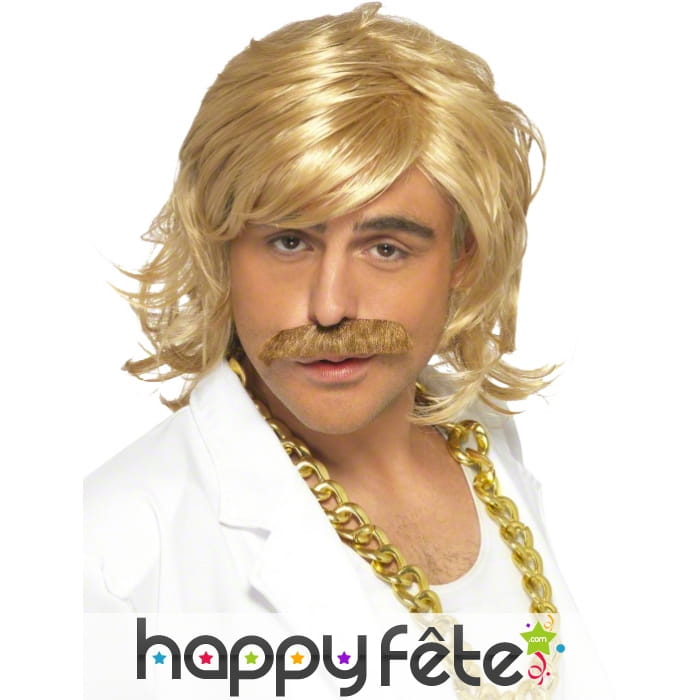 Perruque de vieux dragueur blond