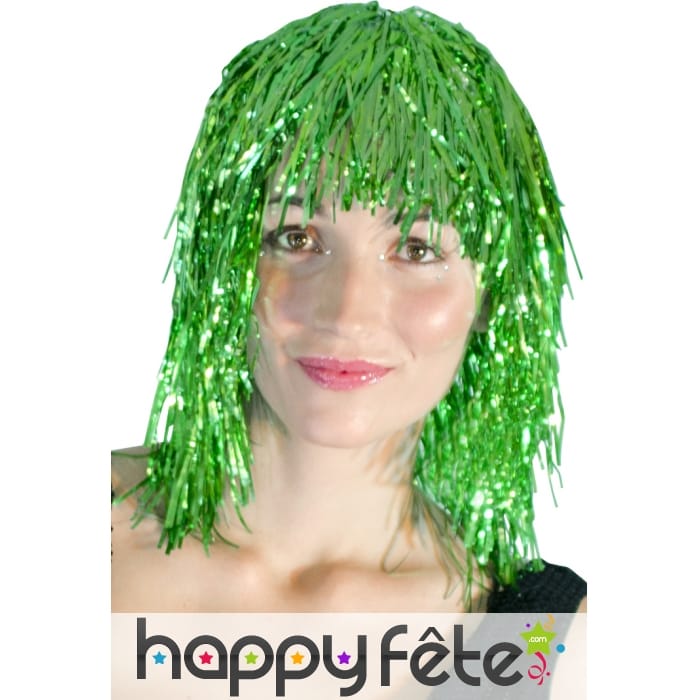 Perruque disco vert
