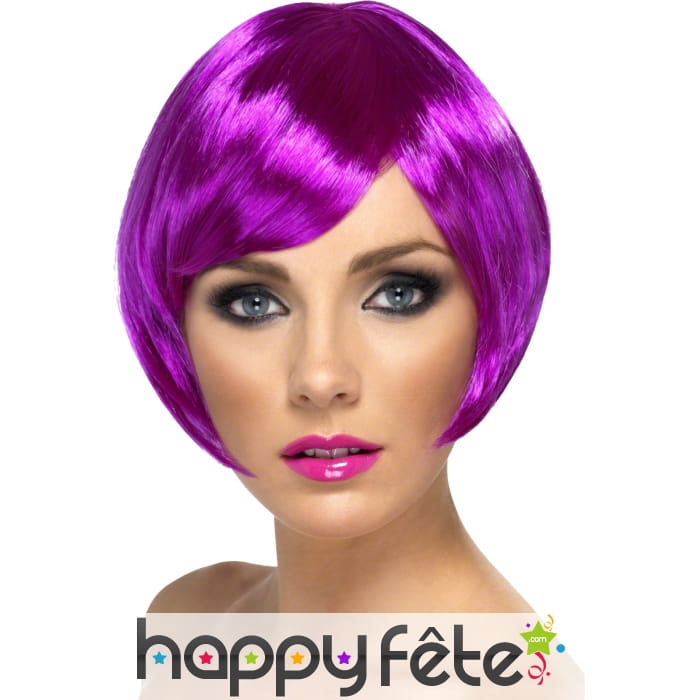 Perruque disco violet