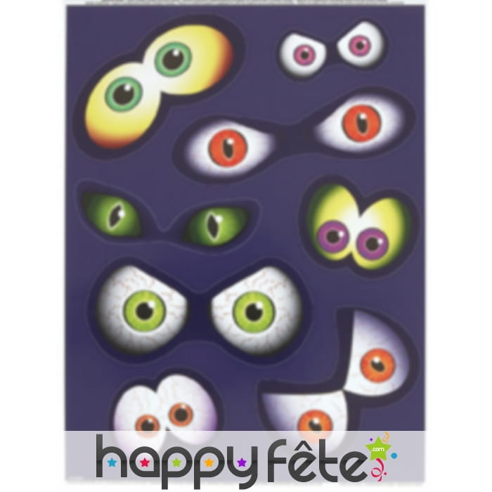 Paires d'yeux autocollants pour fenêtres