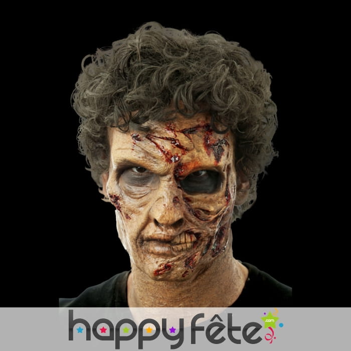 Prothèse de zombie défiguré en mousse