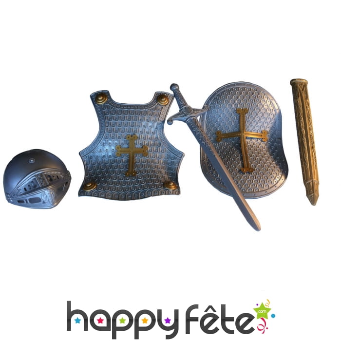 Plastron et accessoires de chevalier pour enfant