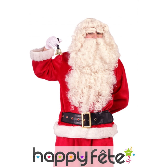 Perruque et barbe de père Noël naturelle