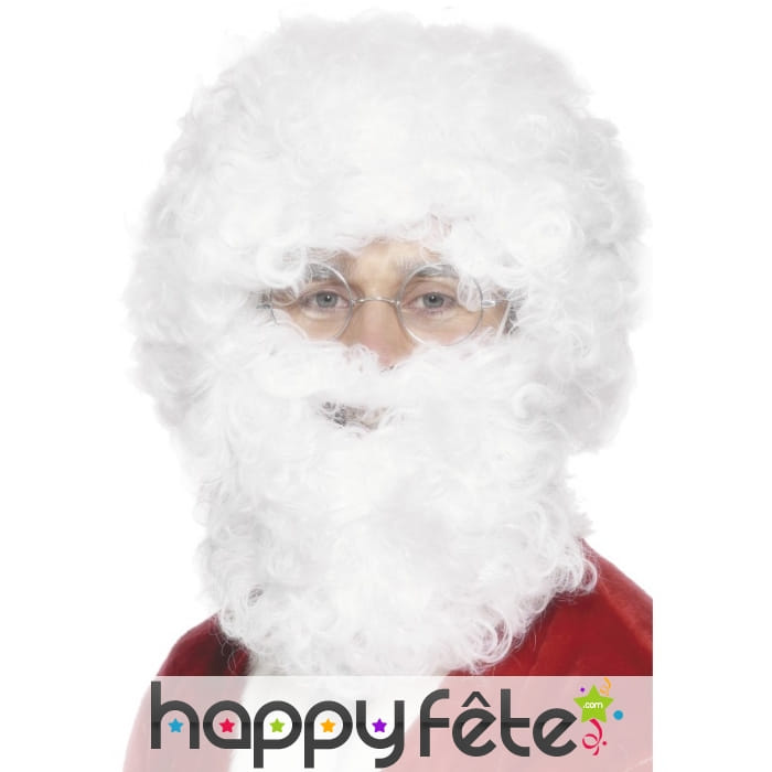 Perruque et barbe père noel