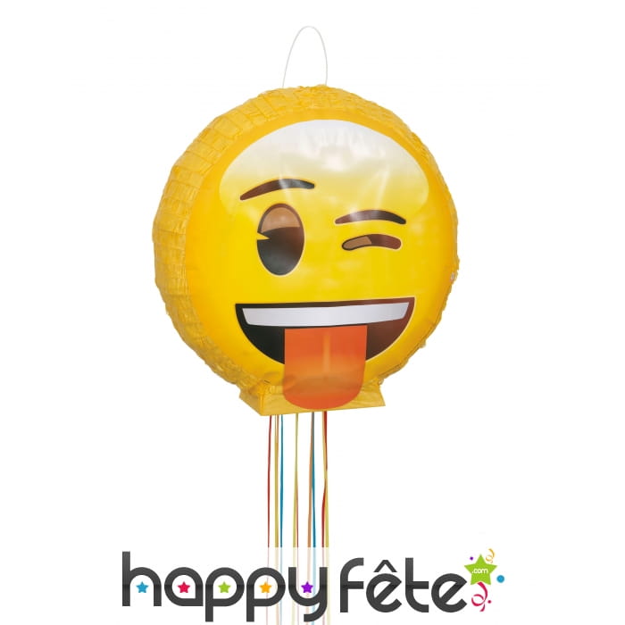 Pinata émoticone clin d'oeil