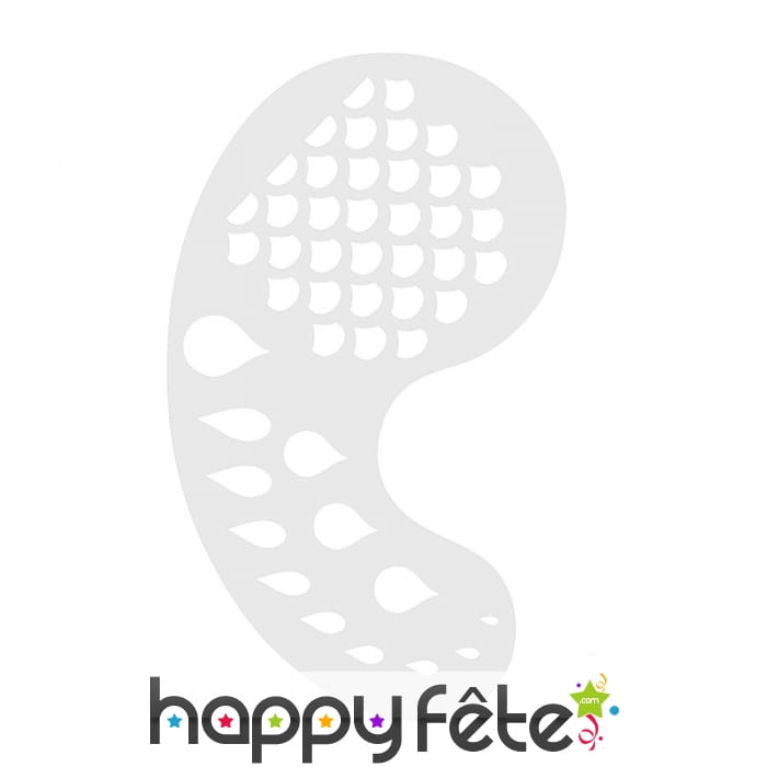 Pochoir écailles de sirène pour visage