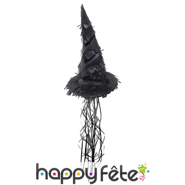 Pinata en forme de chapeau de sorcière noir
