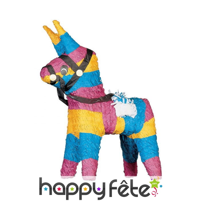 Pinata en forme de cheval multicolore