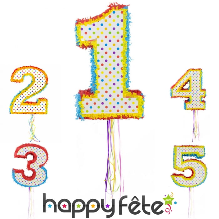 Pinata en forme de chiffre