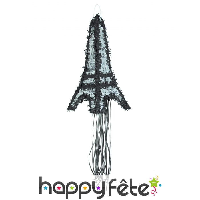 Pinata en forme de Tour Eiffel grise, 45cm