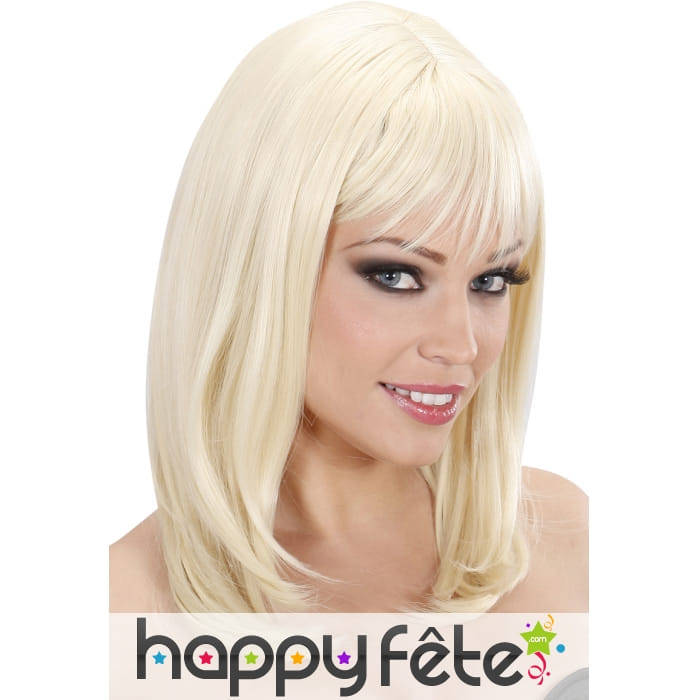 Perruque effet naturel blond